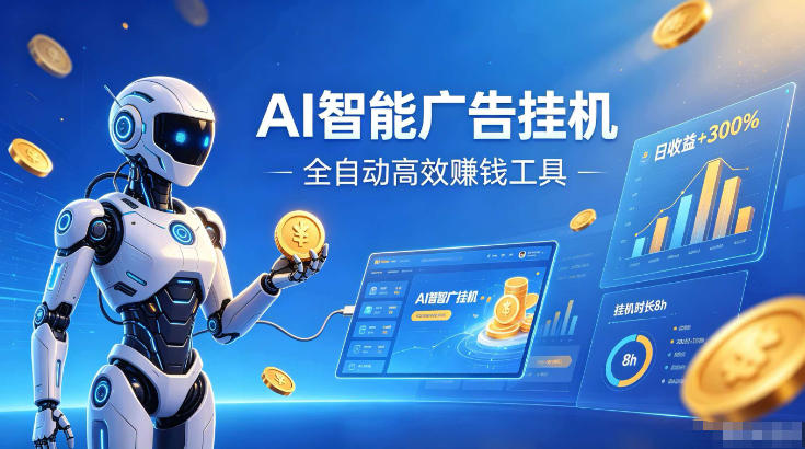 AI智能广告挂G，在家自动賺收益，全程无需人工操作、不用直播、不用拉人【揭秘】-怪兽网创俱乐部