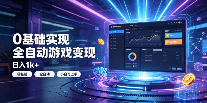 0基础实现全自动游戏变现，日入1k+，小白直接上手搞钱！【揭秘】-小白项目网