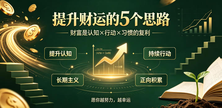 付费文章：提升财运的5个思路——财富是认知x行动x习惯的复利，愿你越努力，越幸运-小白项目网