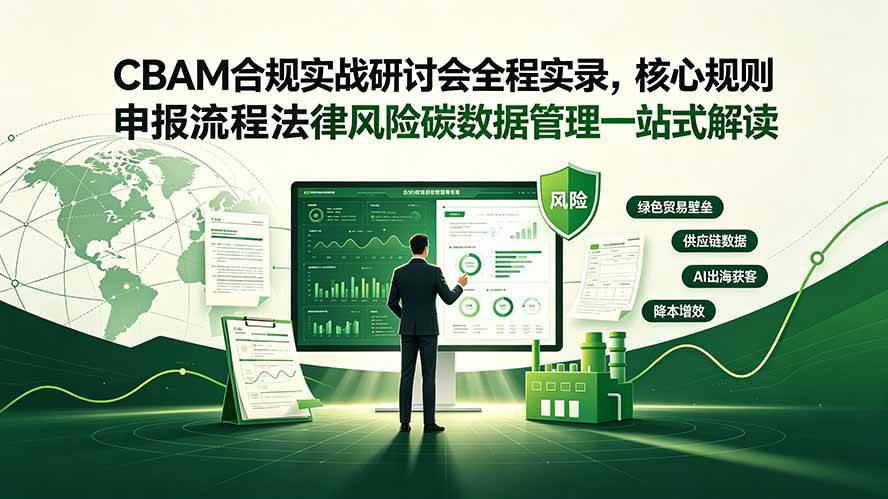 （19235期）CBAM合规实战研讨会全程实录，核心规则申报流程法律风险碳数据管理一站式解读-情久项目网