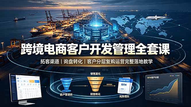 (19274期)跨境电商客户开发管理全套课·拓客渠道|询盘转化|客户分层复购运营完整落地教学-邪修侠 - 演示