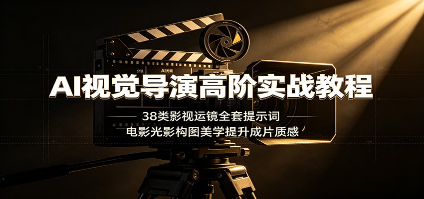AI视觉导演高阶实战教程：38类影视运镜全套提示词，电影光影构图美学提升成片质感-邪修侠 - 演示