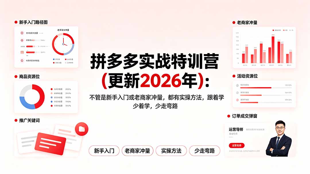 拼多多实战特训营(更新2026年-怪兽网创俱乐部