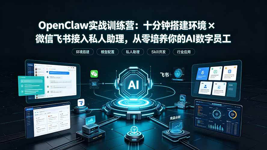 (19287期)OpenClaw实战特训营:十分钟搭建环境×微信飞书接入私人助理,从零培养你的AI数字员工-邪修侠 - 演示