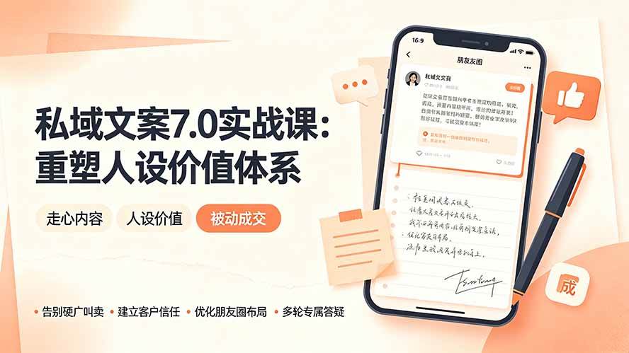 （19313期） 私域文案实战课7.0：重塑人设价值体系｜-告别硬广推销×走心内容×自我价值塑造，实现被动成交-邪修侠 - 演示