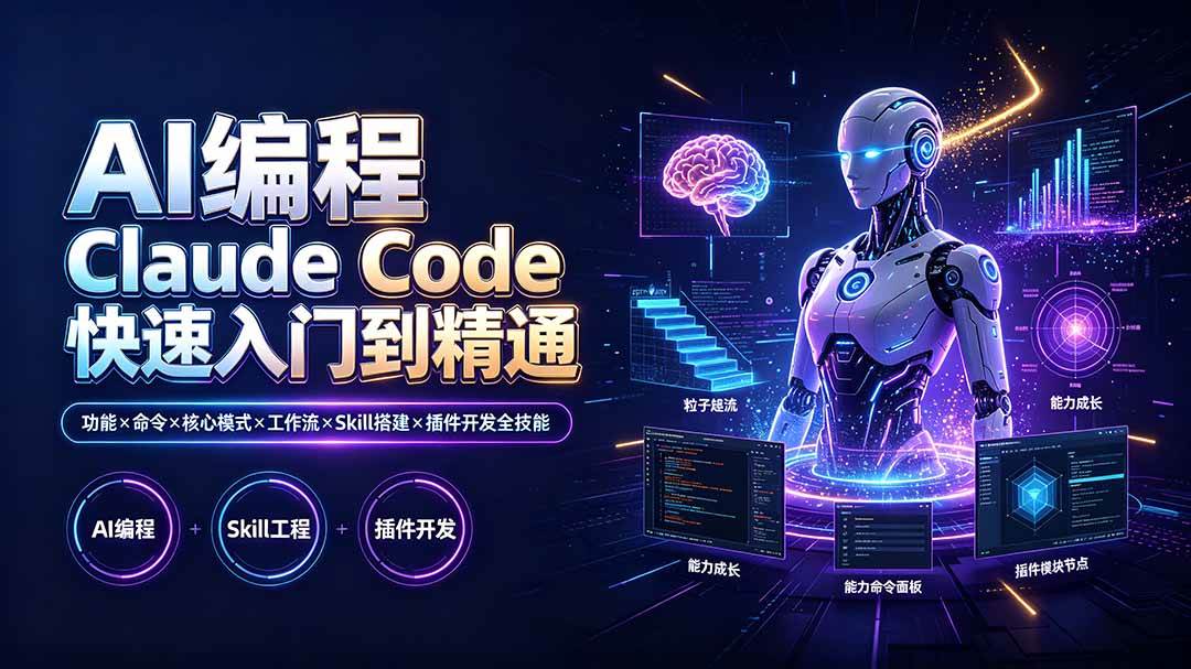 （19306期）AI编程 Claude Code快速入门到精通：功能×命令×核心模式×工作流×Skill搭建×插件开发全技能-邪修侠 - 演示