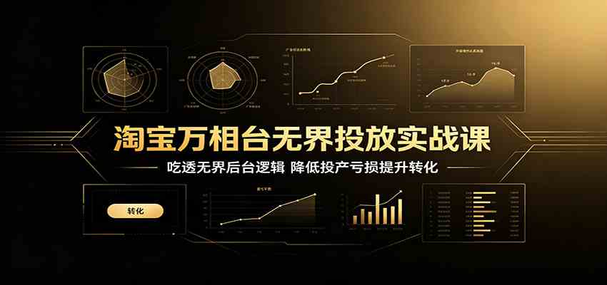 淘宝万相台无界投放实战课：吃透无界后台逻辑，降低投产亏损提升转化-邪修侠
