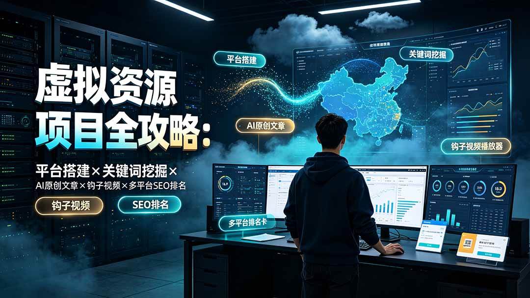 (19322期)虚拟资源项目全攻略:平台搭建×关键词挖掘×AI原创文章×钩子视频×多平台SEO排名 (19322期)虚拟资源项目全攻略:平台搭建×关键词挖掘×AI原创文章×钩子视频×多平台SEO排名