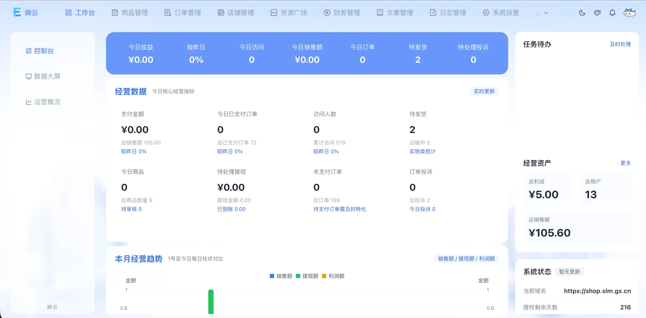 熵云企业多商户发卡系统1.6.8 熵云企业多商户发卡系统1.6.8
