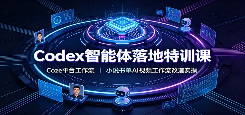 Codex智能体落地特训课：Coze平台工作流，小说书单AI视频工作流改造实操-怪兽网创俱乐部
