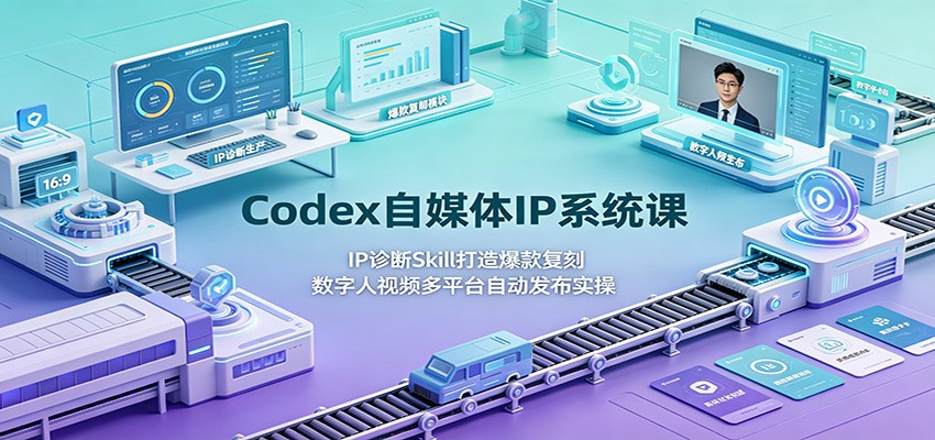 Codex自媒体IP系统课：IP诊断Skill打造爆款复刻，数字人视频多平台自动发布实操-邪修侠 - 演示