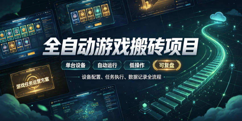 实现全自动游戏搬砖躺賺，每日稳定收益千元，近几年最稳，一台设备就能做！【揭秘】-邪修侠 - 演示