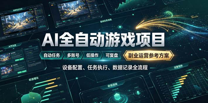 （19365期）AI全自动游戏躺賺副业：日入几百，稳定运行三年的项目！-小栈博客测试网