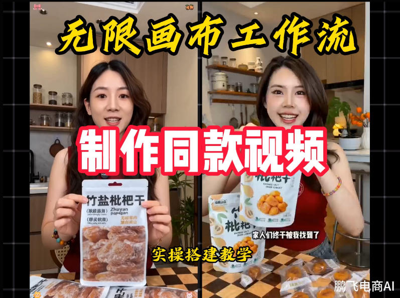 无限画布工作流一键复刻爆款带货视频，实操搭建，操作简单-副业资源网