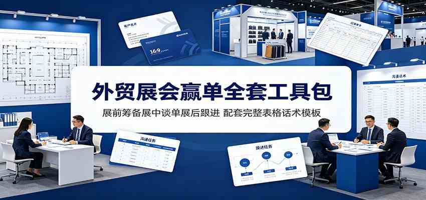 外贸展会赢单全套工具包:展前筹备展中谈单展后跟进,配套完整表格话术模板-小白项目网