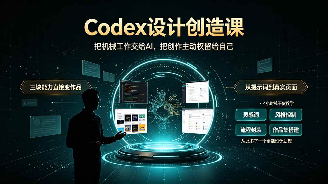 （19362期）Codex设计创造课-2期，小白也能掌握的Codex设计创造技巧，把机械工作交给AI，把创作主动权留给自己-小栈博客测试网