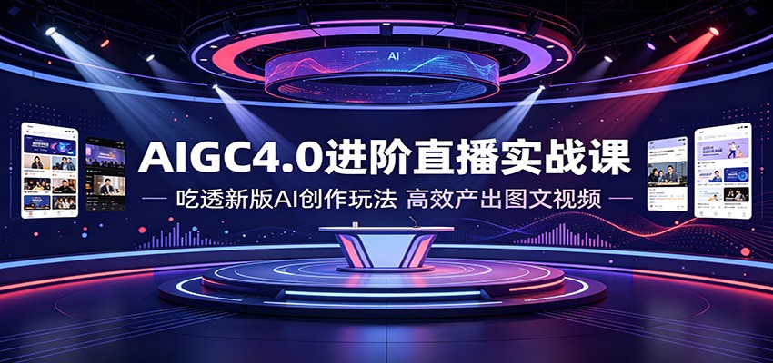 AIGC4.0进阶直播实战课:吃透新版AI创作玩法,高效产出图文视频-邪修侠 - 演示