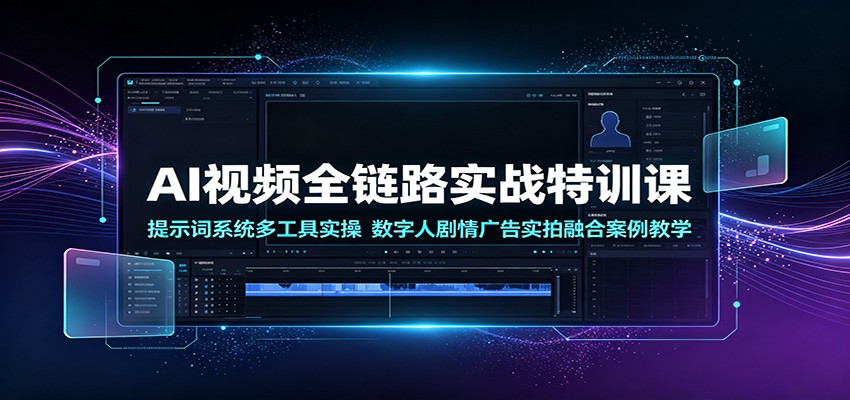 AI视频全链路实战特训课：提示词系统多工具实操，数字人剧情广告实拍融合案例教学-邪修侠 - 演示