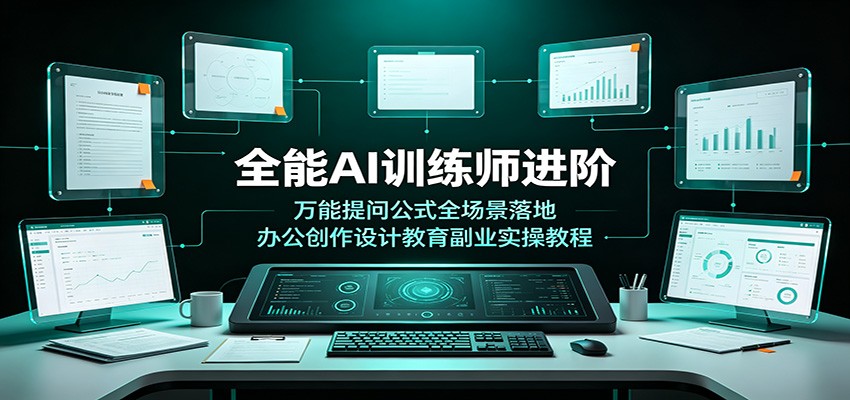 全能AI训练师进阶：万能提问公式全场景落地，办公创作设计教育副业实操教程-怪兽网创俱乐部