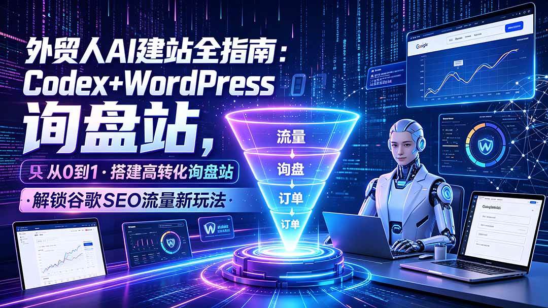 (19439期)外贸人AI建站全指南:Codex+WordPress从0到1·搭建高转化询盘站·解锁谷歌SEO流量新玩法-小栈博客测试网