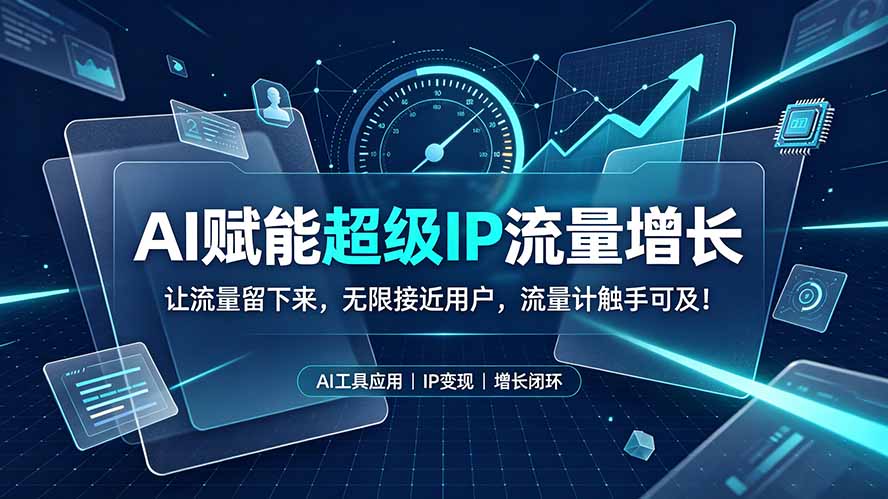 AI赋能超级IP流量增长:让流量留下来,无限接近用户,流量计触手可及!-多课资源站