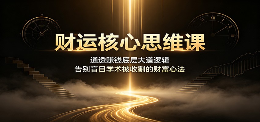 财运核心思维课：通透赚钱底层大道逻辑，告别盲目学术被收割的财富心法-邪修侠 - 演示