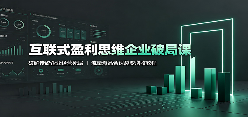 互联式盈利思维企业破局课：破解传统企业经营死局，流量爆品合伙裂变增收教程-怪兽网创俱乐部