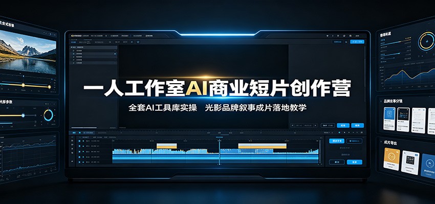 一人工作室AI商业短片创作营：全套AI工具库实操，光影品牌叙事成片落地教学-邪修侠 - 演示