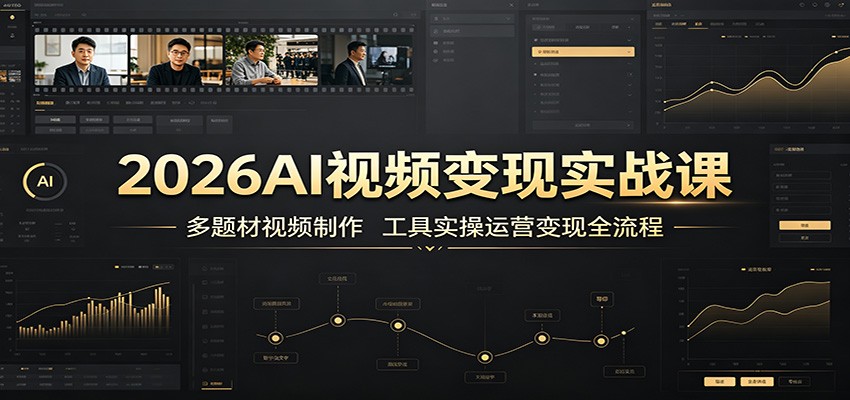 2026AI视频变现实战课：多题材视频制作，工具实操运营变现全流程-邪修侠 - 演示