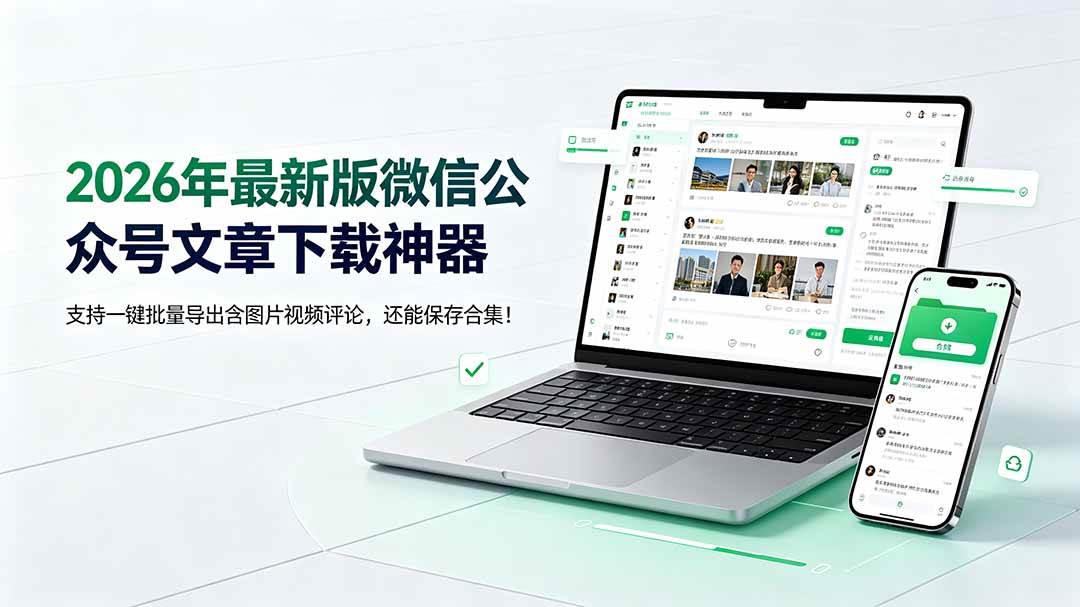 （19486期）2026年最新版微信公众号文章下载神器，支持一键批量导出含图片视频评论，还能保存合集！-小栈博客测试网