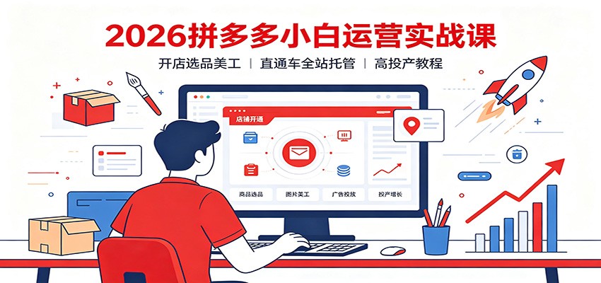 2026拼多多小白运营实战课：开店选品美工，直通车全站托管高投产教程-邪修侠 - 演示