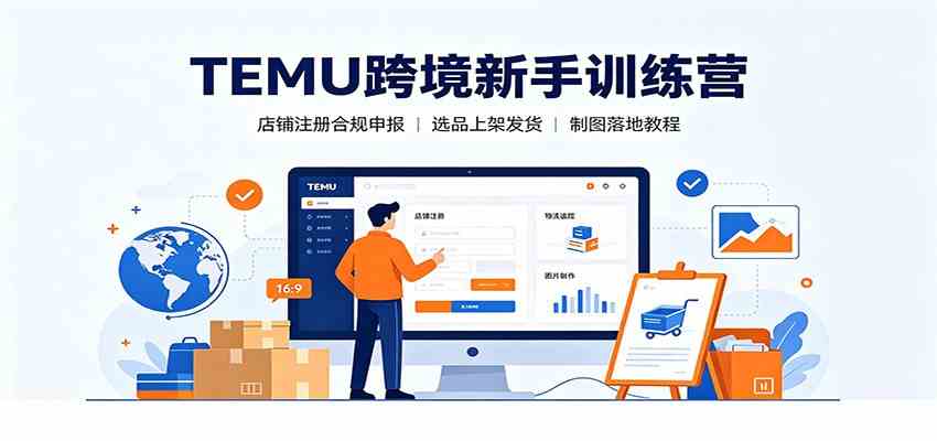 TEMU跨境新手训练营：店铺注册合规申报，选品上架发货制图落地教程-邪修侠 - 演示