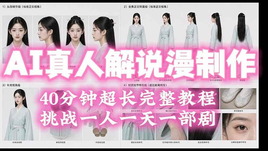 （19508期）2026AI真人解说漫剧制作40分钟超长完整教程：自动批量化制作，挑战一人一天一部剧！-小栈博客测试网