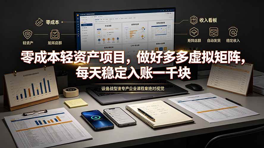 （19522期）零成本轻资产项目，做好多多虚拟矩阵，每天稳定入账一千块-小栈博客测试网