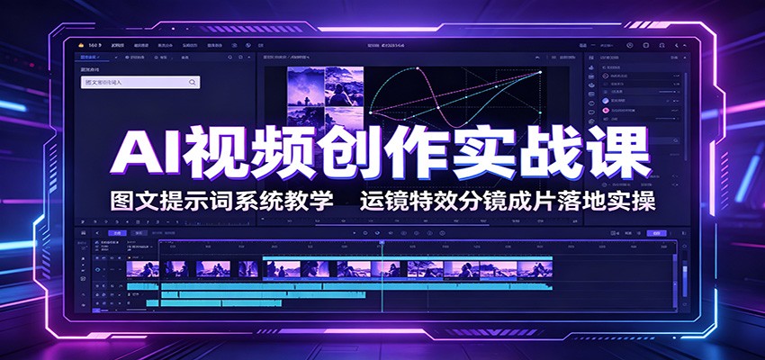 AI视频创作实战课：图文提示词系统教学，运镜特效分镜成片落地实操-邪修侠 - 演示