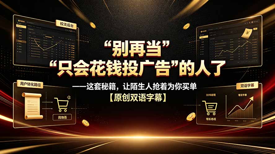 别再当“只会花钱投广告”的人了——这套秘籍，让陌生人抢着为你买单【原创双语字幕】-怪兽网创俱乐部