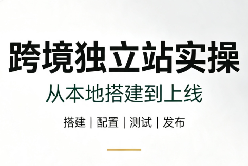 跨境独立站实操：从本地搭建到上线-网创百晓生