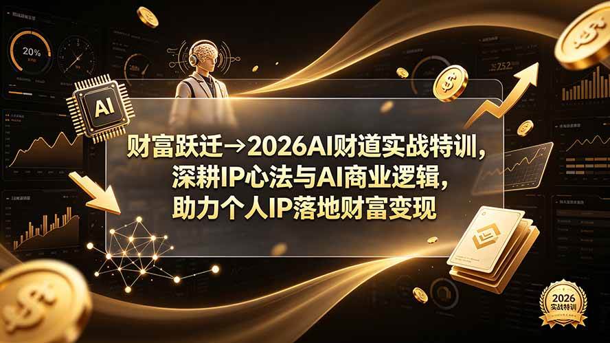 (19547期)财富跃迁→2026AI财道实战特训,深耕IP心法与AI商业逻辑,助力个人IP落地财富变现-小栈博客测试网