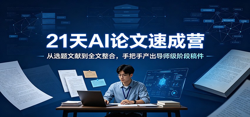 21天AI论文速成营：从选题文献到全文整合，手把手产出导师级阶段稿件-邪修侠 - 演示