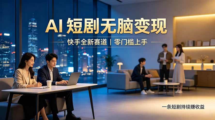 (19577期)别乱找副业了,快手 AI 短剧零门槛长久被动增收-小栈博客测试网