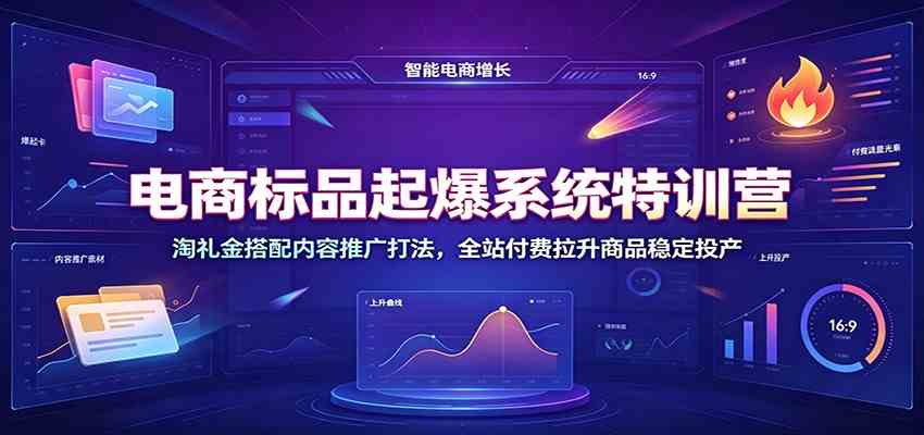 电商标品起爆系统特训营：淘礼金搭配内容推广打法，全站付费拉升商品稳定投产-邪修侠 - 演示