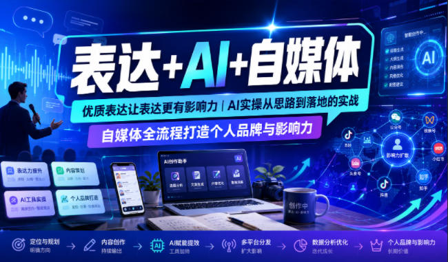 表达+AI+自媒体，优质表达让表达更有影响力|AI实操从思路到落地的实战|自媒体全流程打造个人品牌与影响力-邪修侠 - 演示