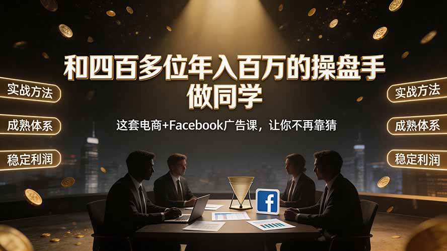 (19592期)和四百多位年入百万的操盘手做同学——这套电商+Facebook广告课,让你不再靠猜【原创双语字幕】-小栈博客测试网