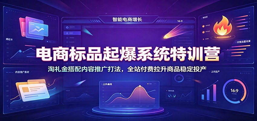 电商标品起爆系统特训营：淘礼金搭配内容推广打法，全站付费拉升商品稳定投产-邪修侠 - 演示