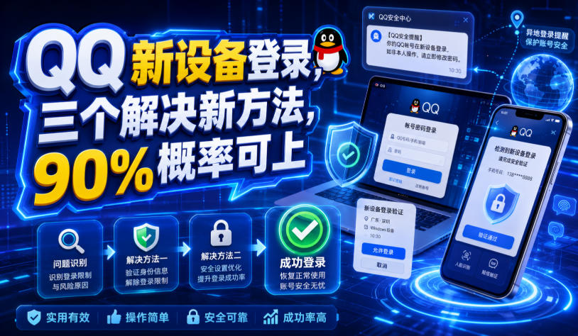 QQ新设备登录，三个解决新方法，90%概率可上-邪修侠 - 演示