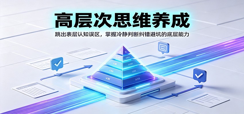 高层次思维养成：跳出表层认知误区，掌握冷静判断纠错避坑的底层能力-怪兽网创俱乐部