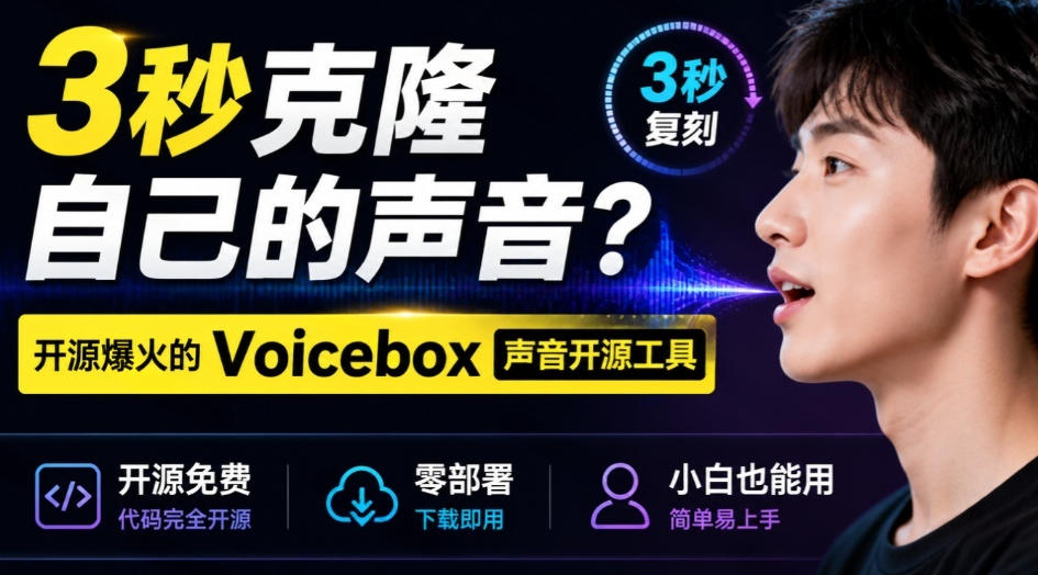 3秒克隆自己的声音?开源爆火的Voicebox声音开源工具,实测体验超好,零部署小白也能直接用-邪修侠 - 演示