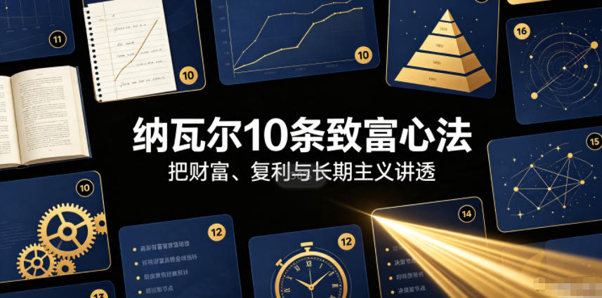 付费文章：纳瓦尔10条致富心法 - 网创在线