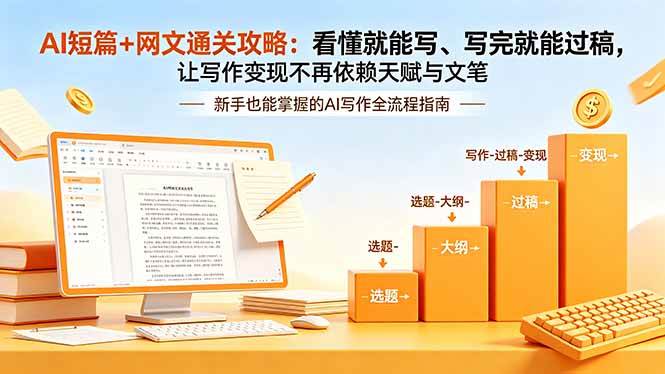 (19655期)AI短篇+网文通关攻略-更新:看懂就能写、写完就能过稿,让写作变现不再依赖天赋与文笔-小栈博客测试网