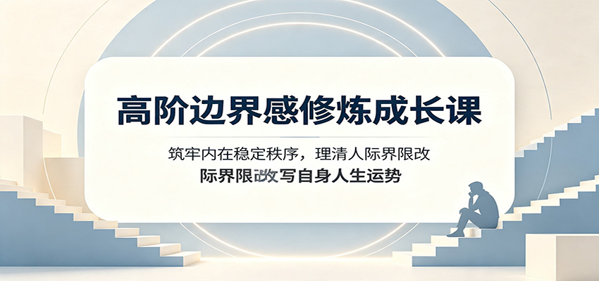 高阶边界感修炼成长课：筑牢内在稳定秩序，理清人际界限改写自身人生运势-网创百晓生
